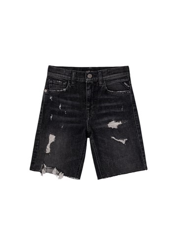 Replay CRNE KRATKE JEANS HLAČE S PODEROTINAMA ZA DJEČAKE - 1