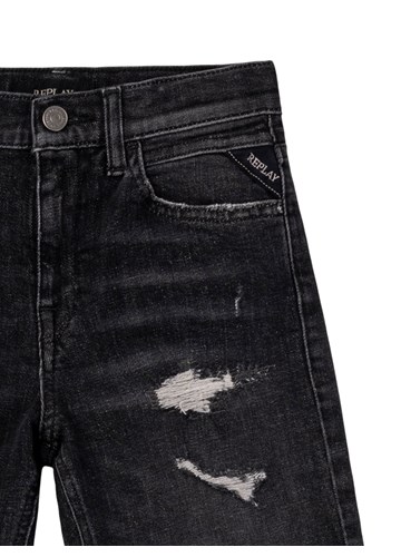 Replay CRNE KRATKE JEANS HLAČE S PODEROTINAMA ZA DJEČAKE - 2