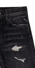 CRNE KRATKE JEANS HLAČE S PODEROTINAMA ZA DJEČAKE - 2