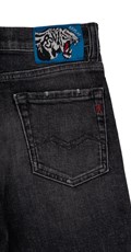 CRNE KRATKE JEANS HLAČE S PODEROTINAMA ZA DJEČAKE - 3