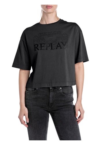 Replay KRAĆA MAJICA S UTISNUTIM LOGOM - 1