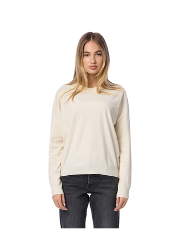 Replay KREM BIJELI PULOVER SA SPUŠTENIM RAMENIMA - 2