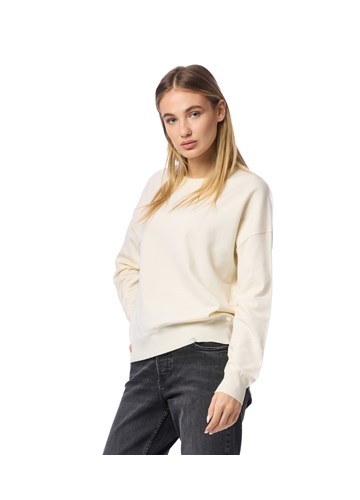 Replay KREM BIJELI PULOVER SA SPUŠTENIM RAMENIMA - 3