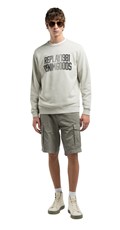 KREM BIJELI SWEATSHIRT S REPLAY1981 DENIMGOODS NATPISOM - 1