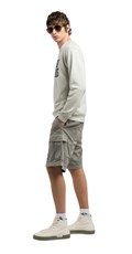 KREM BIJELI SWEATSHIRT S REPLAY1981 DENIMGOODS NATPISOM - 4