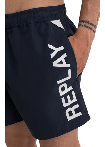 Replay PLAVE KUPAĆE HLAČICE OD RECIKLIRANOG MATERIJALA  - 5