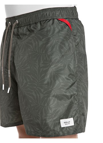 Replay KUPAĆE HLAČICE S UZORKOM LIŠĆA OD RECIKLIRANOG MATERIJALA - 3