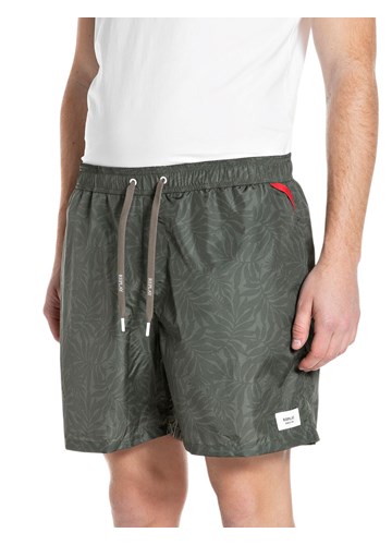 Replay KUPAĆE HLAČICE S UZORKOM LIŠĆA OD RECIKLIRANOG MATERIJALA - 1