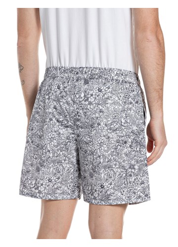 Replay MUŠKE REPLAY KUPAĆE HLAČE S PLAVIM CVJETNIM UZORKOM - 2