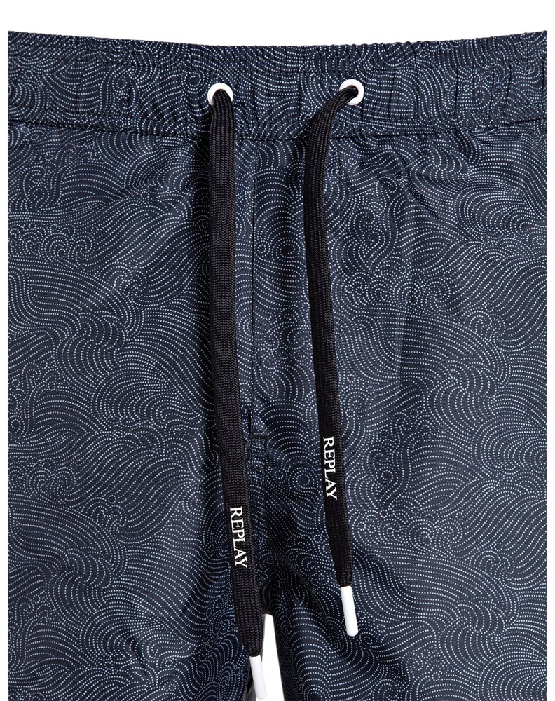 Replay MUŠKE PLAVE KUPAĆE HLAČE S VALOVITIM UZORKOM - 4