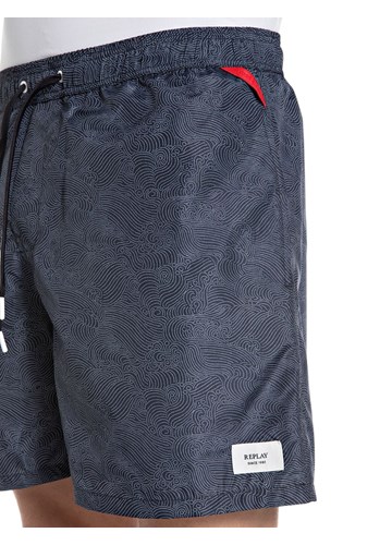 Replay MUŠKE PLAVE KUPAĆE HLAČE S VALOVITIM UZORKOM - 3