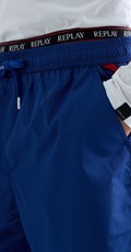 PLAVE KUPAĆE HLAČICE S LOGOTIP ETIKETOM - 7