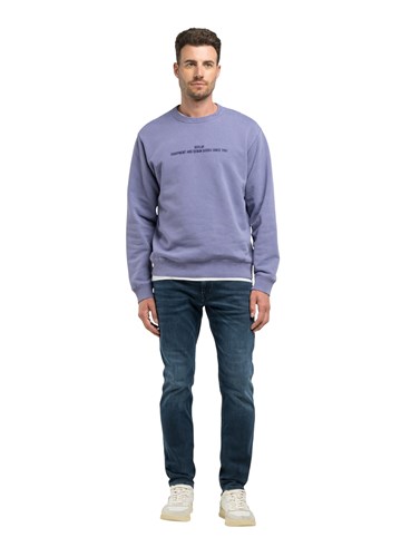 Replay LJUBIČASTI SWEATSHIRT S IZVEZENIM NATPISOM - 1