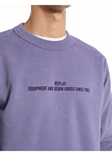 Replay LJUBIČASTI SWEATSHIRT S IZVEZENIM NATPISOM - 3