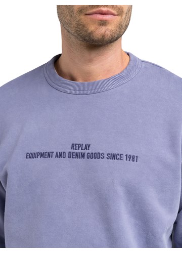 Replay LJUBIČASTI SWEATSHIRT S IZVEZENIM NATPISOM - 3