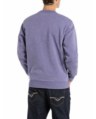 Replay ljubičasti sweatshirt s izvezenim natpisom