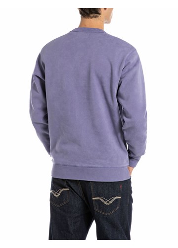 Replay LJUBIČASTI SWEATSHIRT S IZVEZENIM NATPISOM - 1