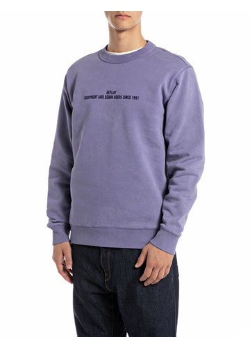 Replay LJUBIČASTI SWEATSHIRT S IZVEZENIM NATPISOM - 2