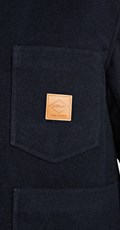 TAMNA OVERSHIRT JAKNA OD MJEŠAVINE VUNE S KOŽNIM REPLAY LOGOTIPOM - 5