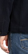 TAMNA OVERSHIRT JAKNA OD MJEŠAVINE VUNE S KOŽNIM REPLAY LOGOTIPOM - 6