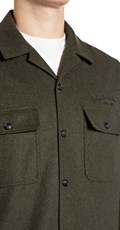 MUŠKA MASLINASTA VUNENA OVERSHIRT KOŠULJA - 3