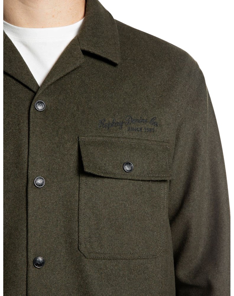 Replay MUŠKA MASLINASTA VUNENA OVERSHIRT KOŠULJA - 4