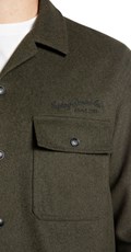 MUŠKA MASLINASTA VUNENA OVERSHIRT KOŠULJA - 4