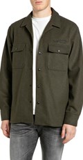 MUŠKA MASLINASTA VUNENA OVERSHIRT KOŠULJA - 1