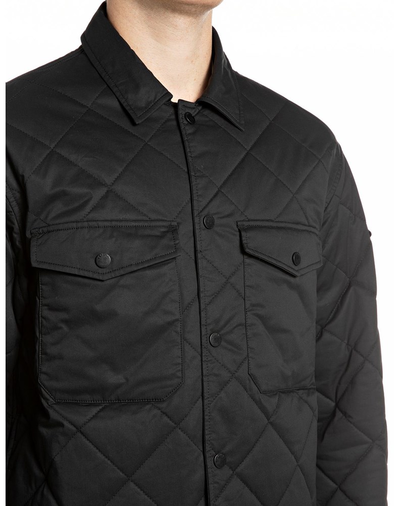 Replay MUŠKA CRNA PROŠIVENA OVERSHIRT JAKNA NA KOPČANJE - 3
