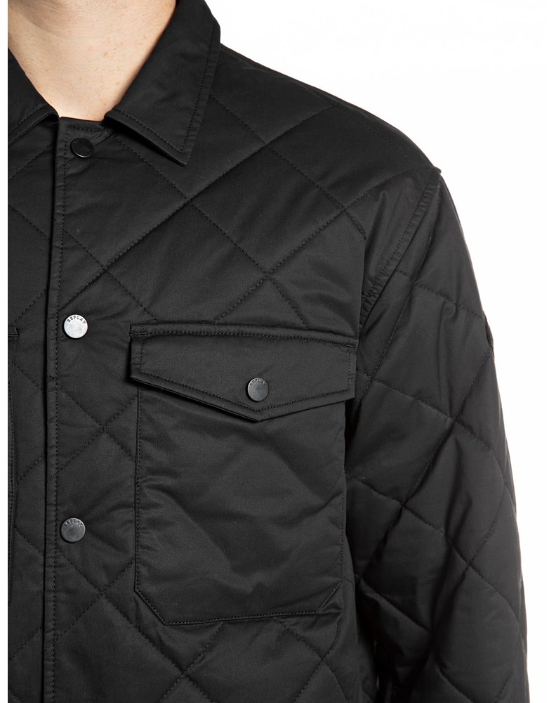 Replay MUŠKA CRNA PROŠIVENA OVERSHIRT JAKNA NA KOPČANJE - 4
