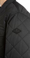 MUŠKA CRNA PROŠIVENA OVERSHIRT JAKNA NA KOPČANJE - 5