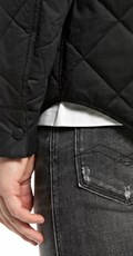 MUŠKA CRNA PROŠIVENA OVERSHIRT JAKNA NA KOPČANJE - 6