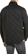 MUŠKA CRNA PROŠIVENA OVERSHIRT JAKNA NA KOPČANJE - 2