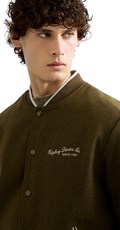 MUŠKA VUNENA VARSITY BOMBER JAKNA S VEZENIM LOGOTIPOM - 5