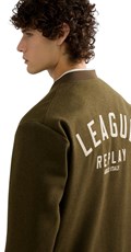 MUŠKA VUNENA VARSITY BOMBER JAKNA S VEZENIM LOGOTIPOM - 7