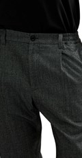 TAPERED HLAČE S UZORKOM RIBLJE KOSTI I ELASTIČNIM STRUKOM - 5
