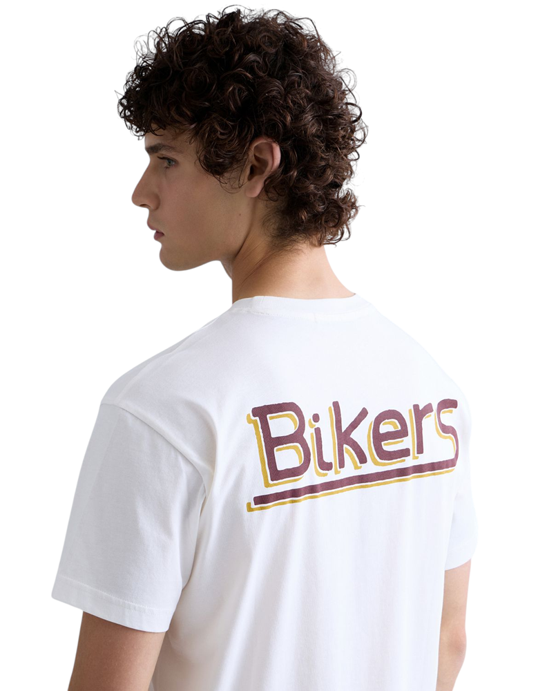 Replay BIJELA PAMUČNA MAJICA S NATPISOM BIKERS - 6