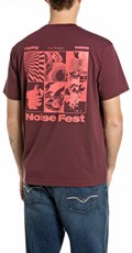 BORDO PAMUČNA MAJICA S NOISE FEST PRINTOM - 2