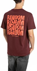 BORDO MAJICA OPUŠTENOG KROJA S LIQUID-EFFECT PRINTOM - 2