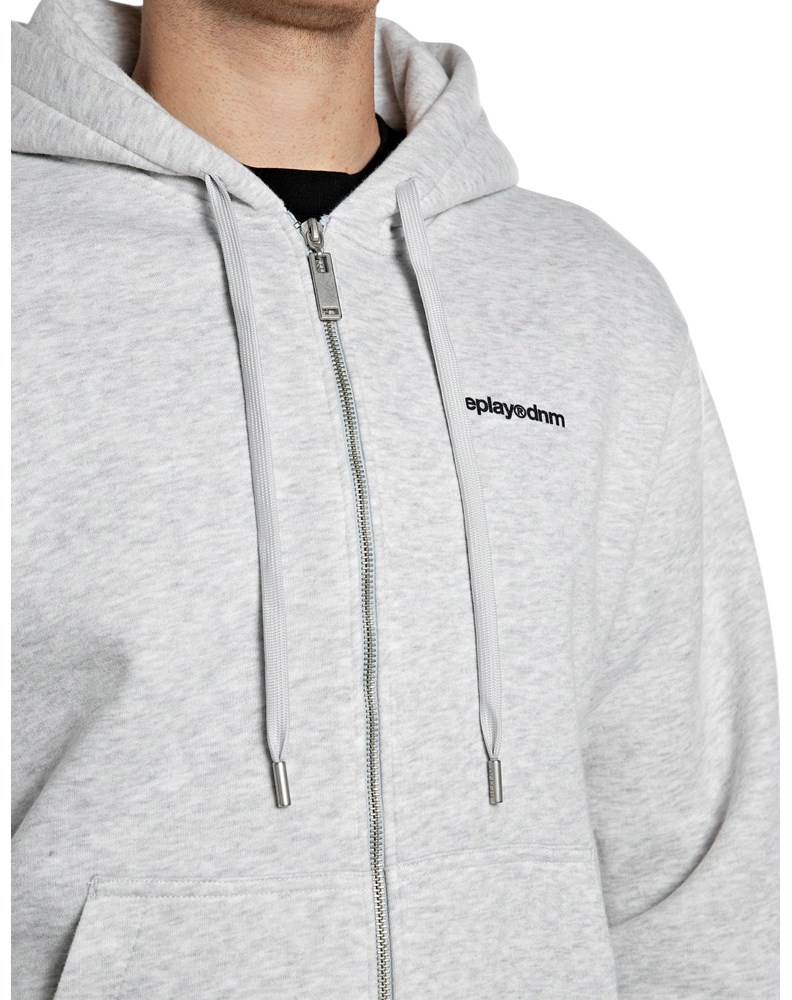 Replay MUŠKI SIVI HOODIE NA KOPČANJE S DVOSTRUKIM ZIPOM - 4