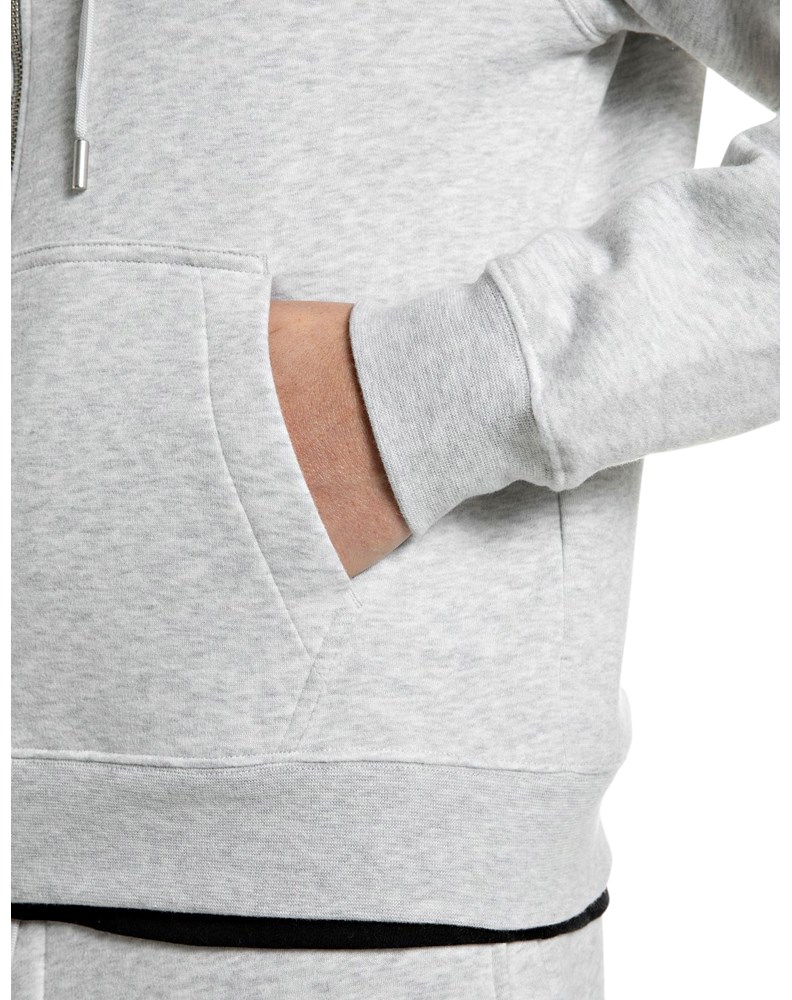 Replay MUŠKI SIVI HOODIE NA KOPČANJE S DVOSTRUKIM ZIPOM - 5