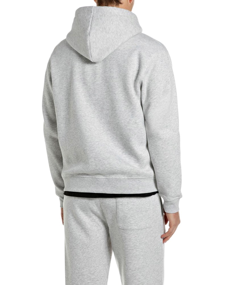 Replay MUŠKI SIVI HOODIE NA KOPČANJE S DVOSTRUKIM ZIPOM - 2