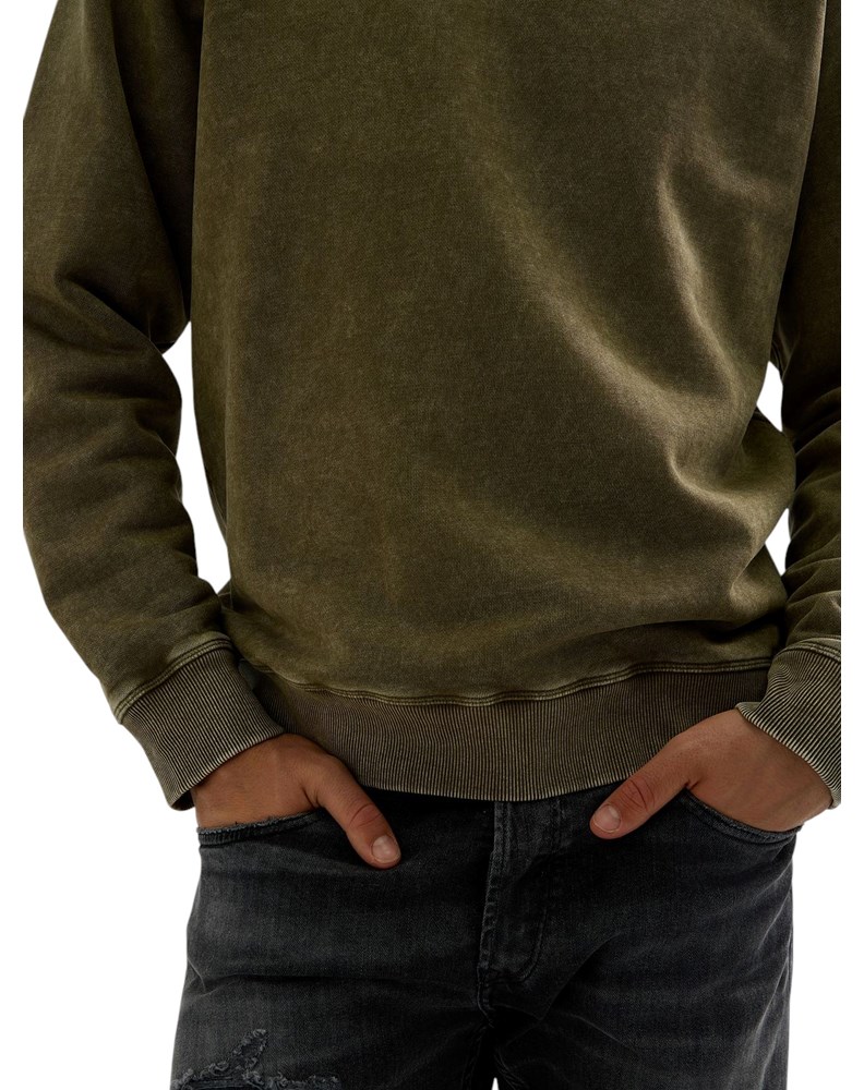 Replay ZELENI SWEATSHIRT S RAGLAN RUKAVIMA I ACID WASH EFEKTOM - 5