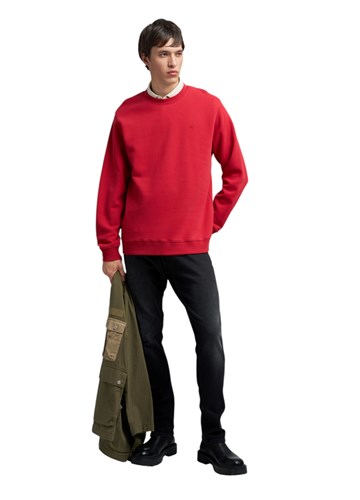 Replay CRVENI SWEATSHIRT OD ČEŠLJANOG PAMUKA - 1