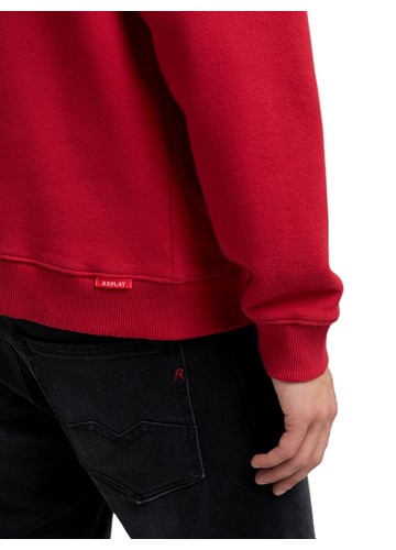 Replay CRVENI SWEATSHIRT OD ČEŠLJANOG PAMUKA - 6