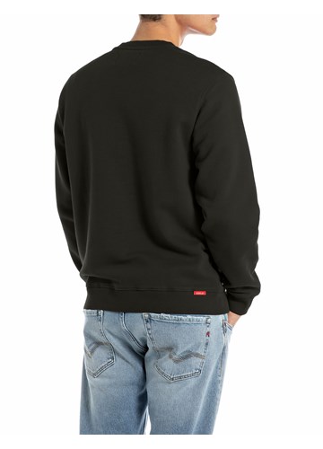 Replay CRNI SWEATSHIRT OD ČEŠLJANOG PAMUKA - 2