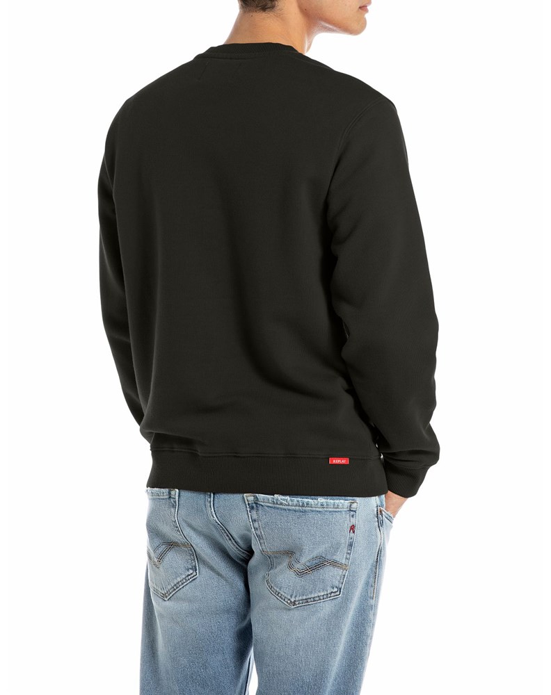 Replay CRNI SWEATSHIRT OD ČEŠLJANOG PAMUKA - 2