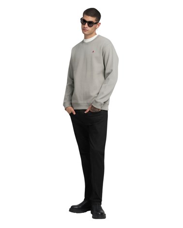 Replay sivi sweatshirt od češljanog pamuka