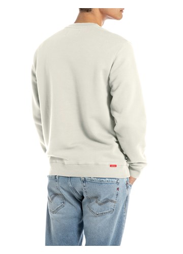 Replay BIJELI SWEATSHIRT OD ČEŠLJANOG PAMUKA - 2