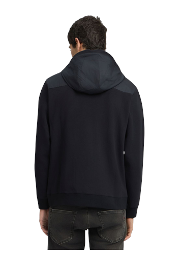 Replay TAMNOPLAVA MAJICA S KAPULJAČOM I ZATVARAČEM DO POLA - 3